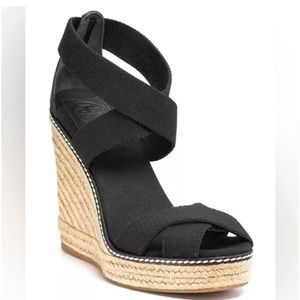 Tory Burch Espadrille Platform Wedge Sandals (Sz 8)